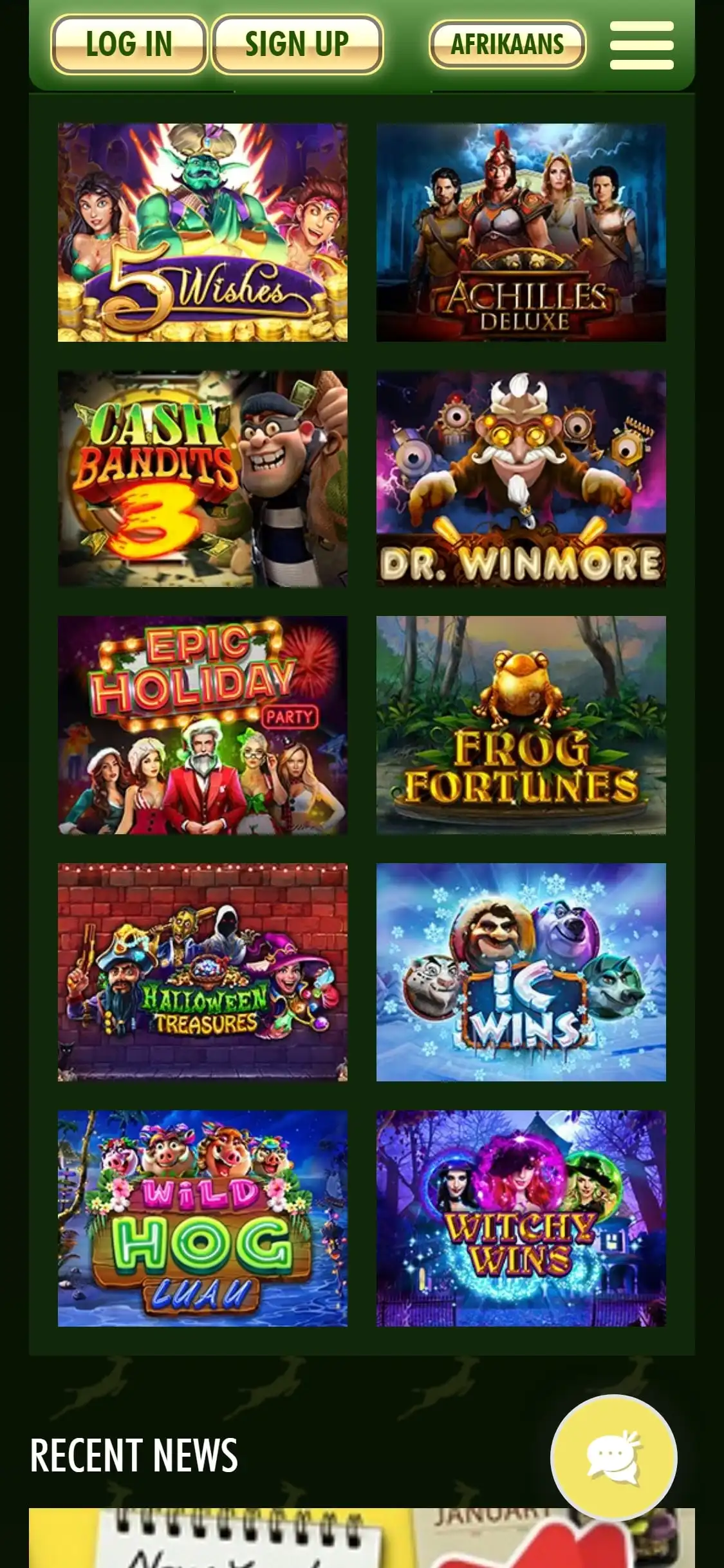 Springbok Casino Mobile Games Review