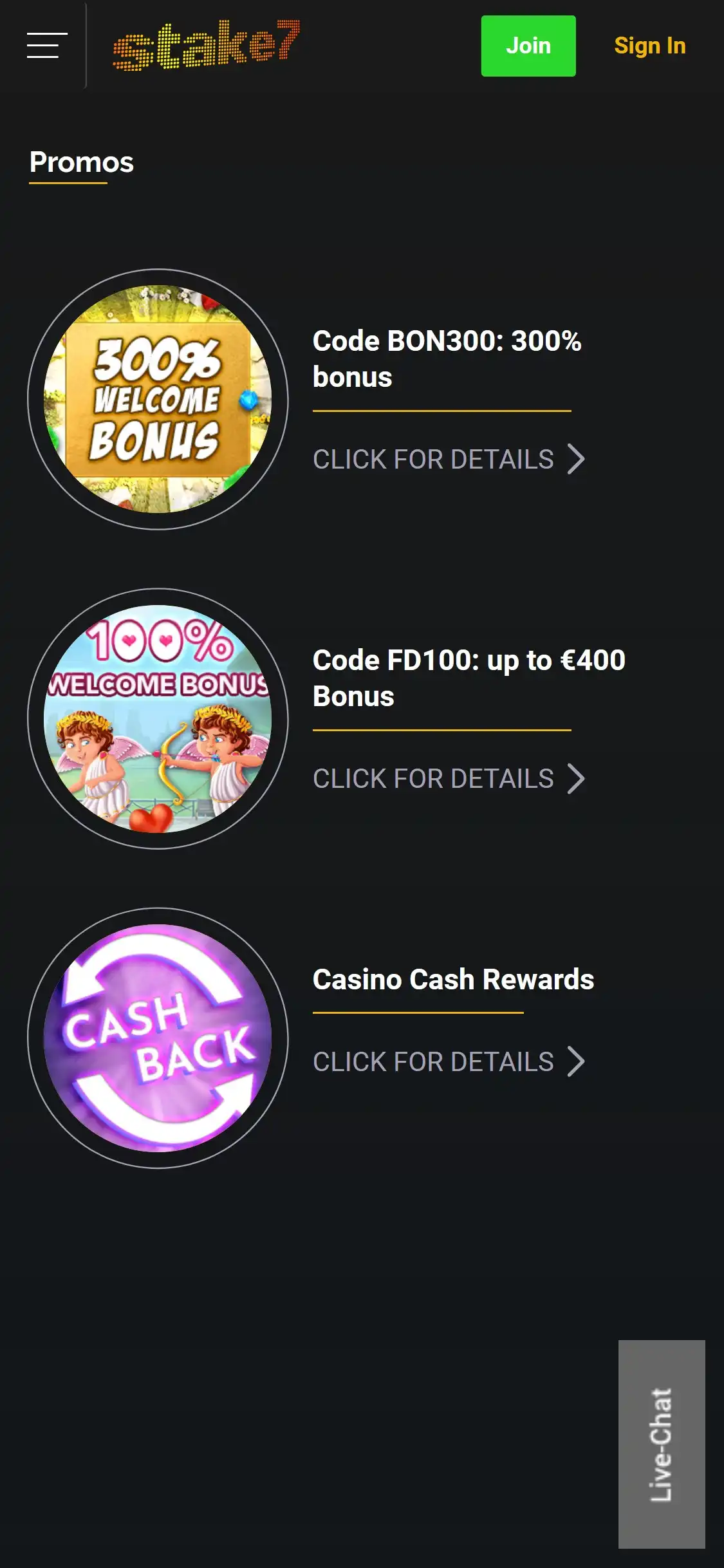 Stake 7 Casino Mobile No Deposit Bonus Review