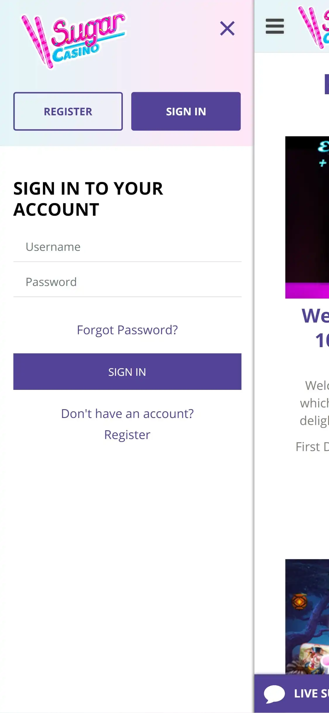 Sugar Casino Mobile Login Review