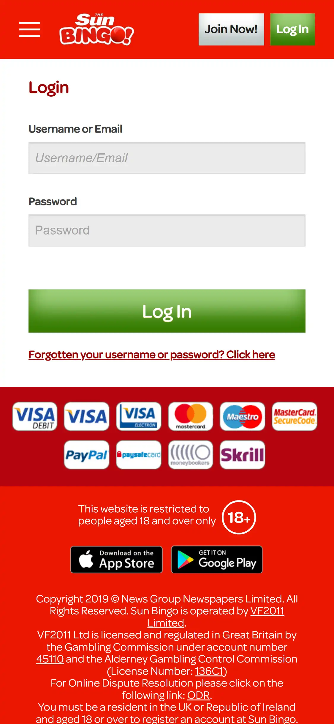 Sunbingo Casino Mobile Login Review