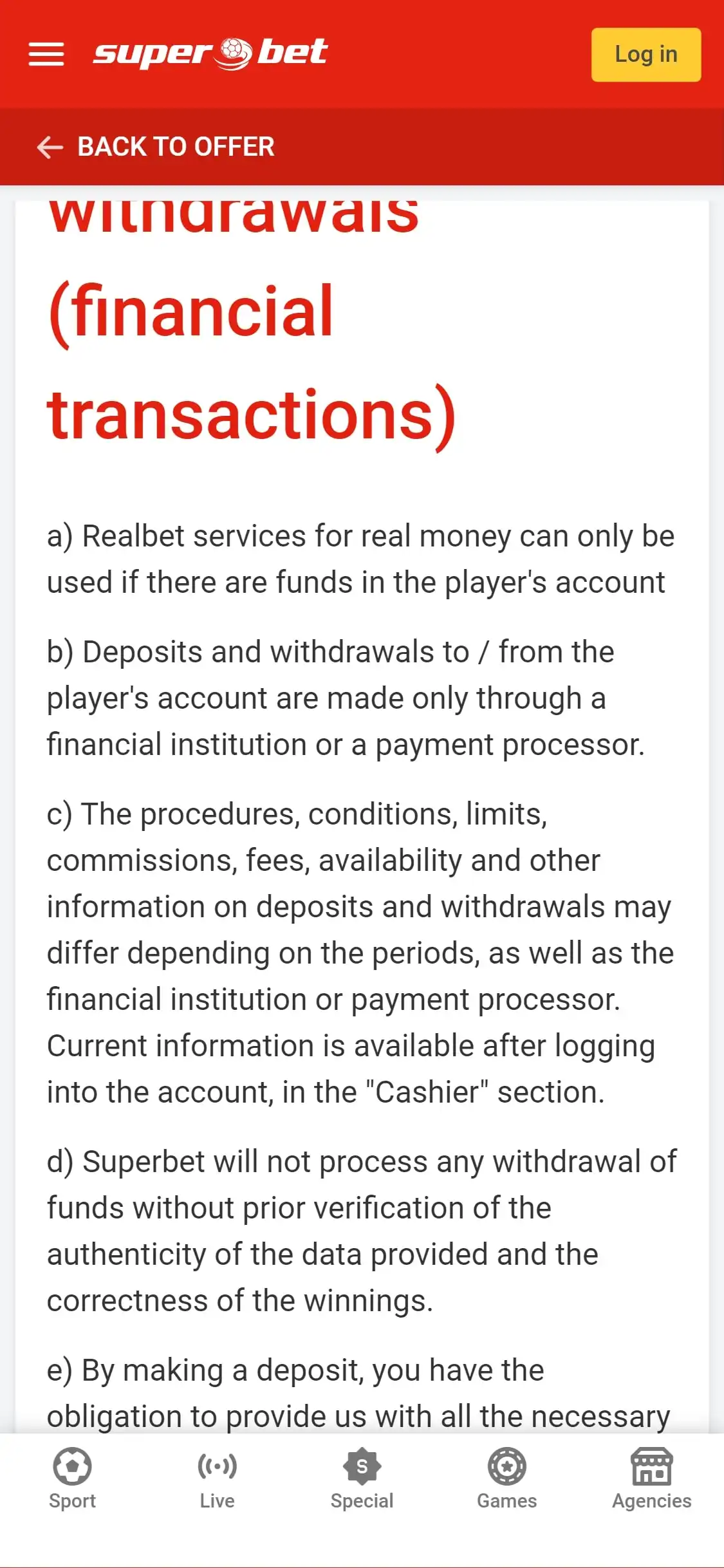 Super Bet Mobile Payment Methods Review