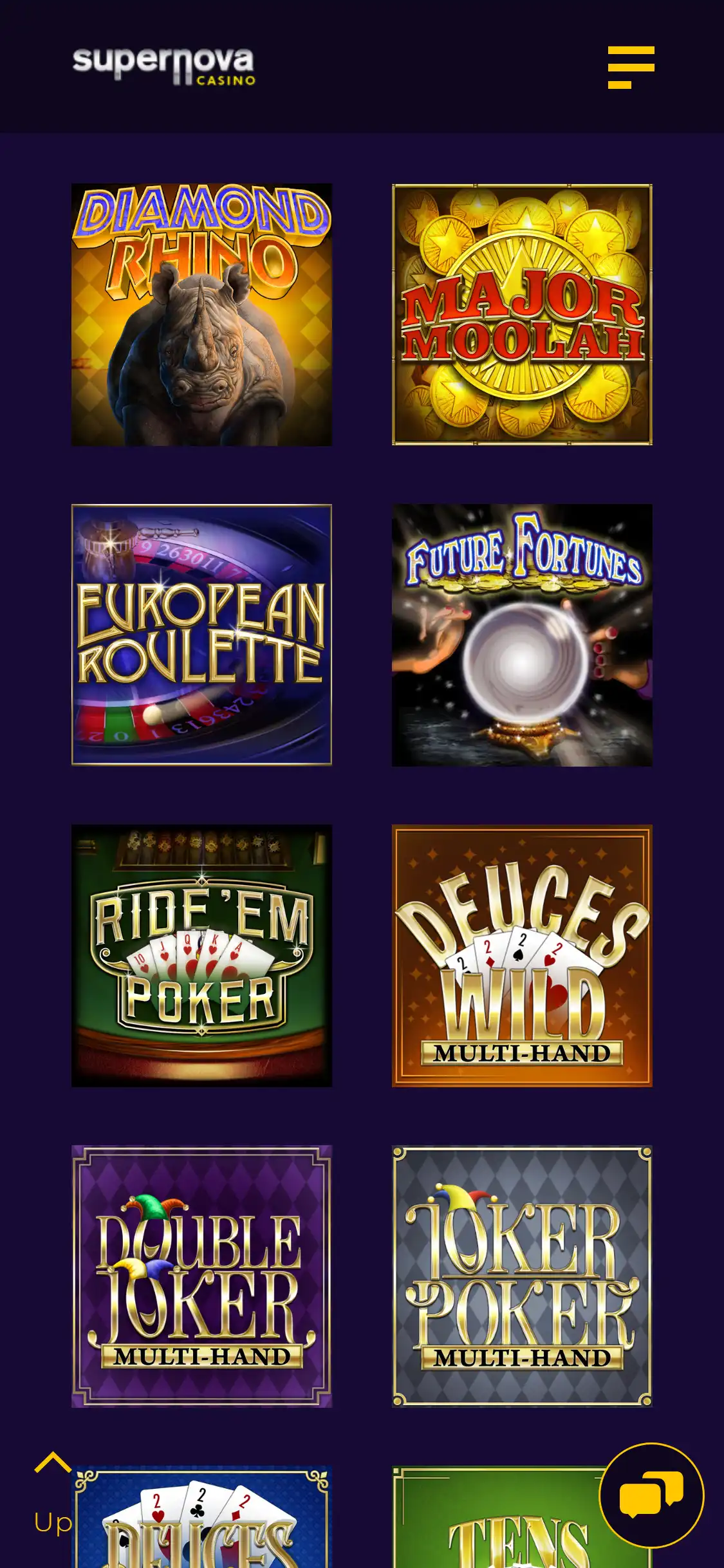Super Nova Casino Mobile Games Review