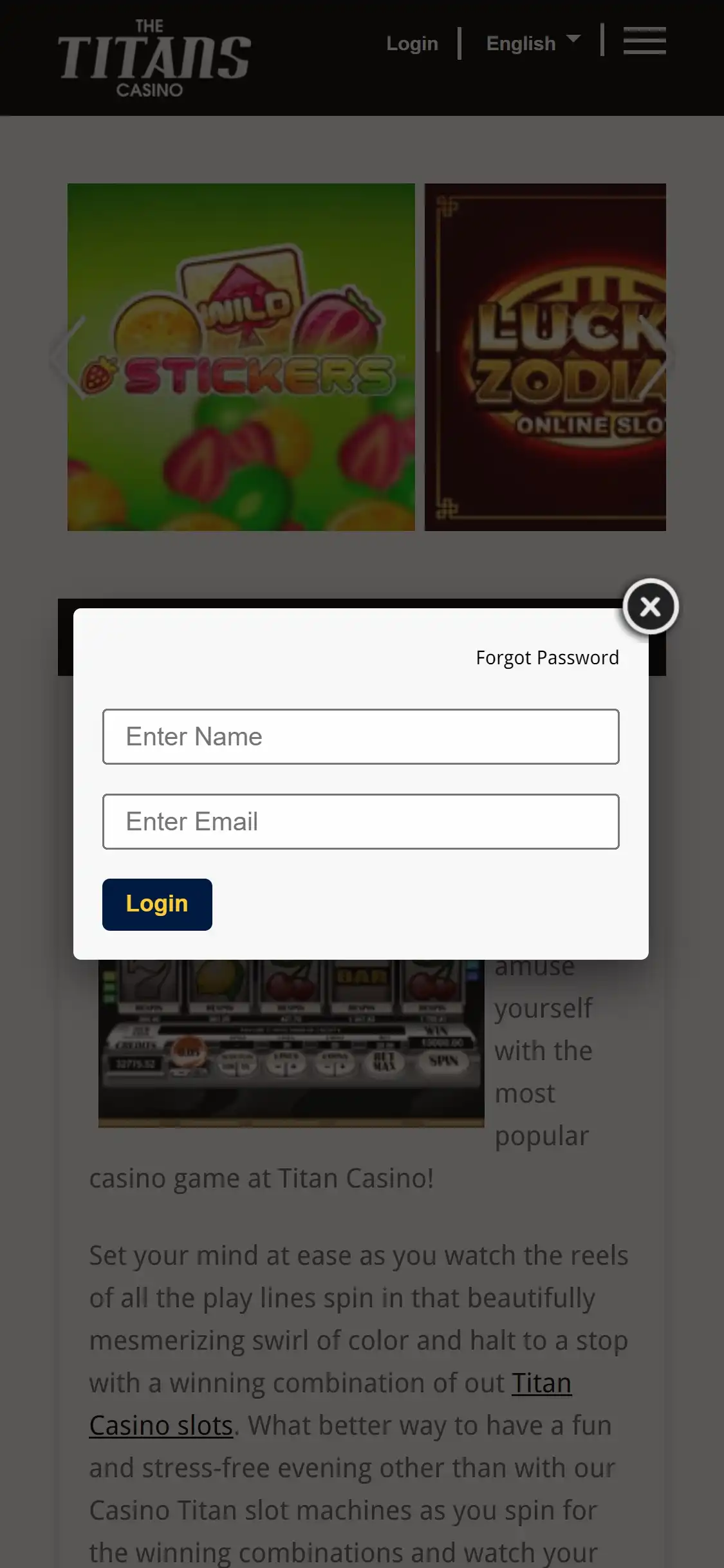 Titan Casino Mobile Login Review