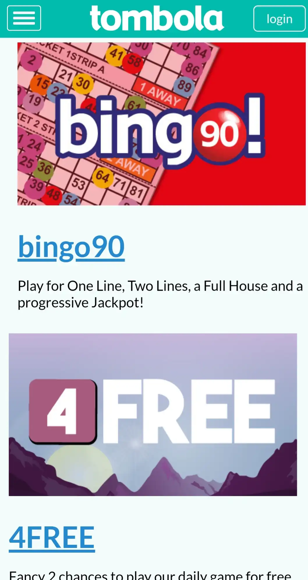 Tombola Casino Mobile Games Review