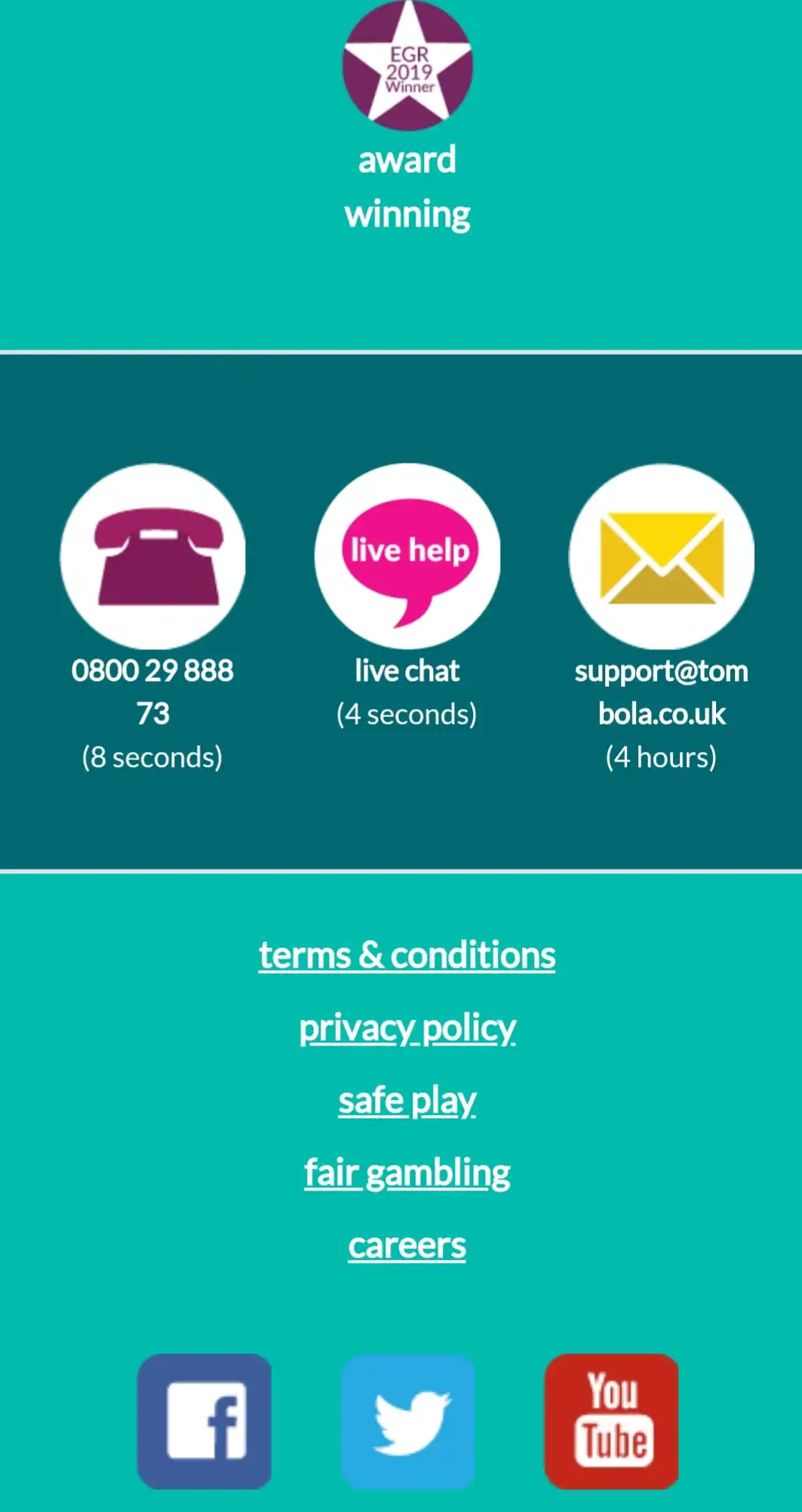 Tombola Casino Mobile Support Review