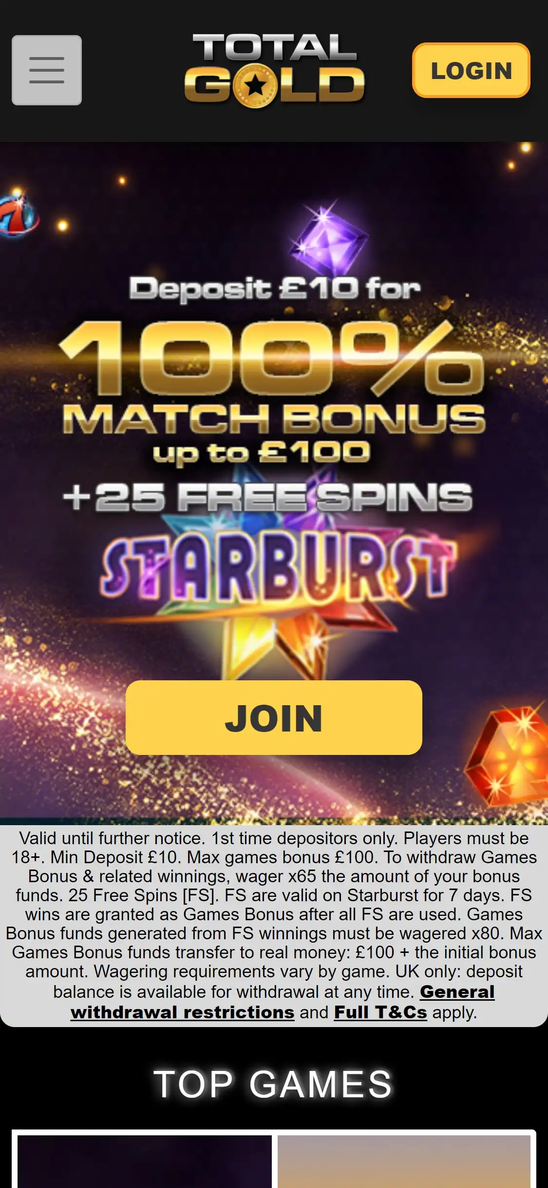 Total Gold Casino Mobile No Deposit Bonus Review