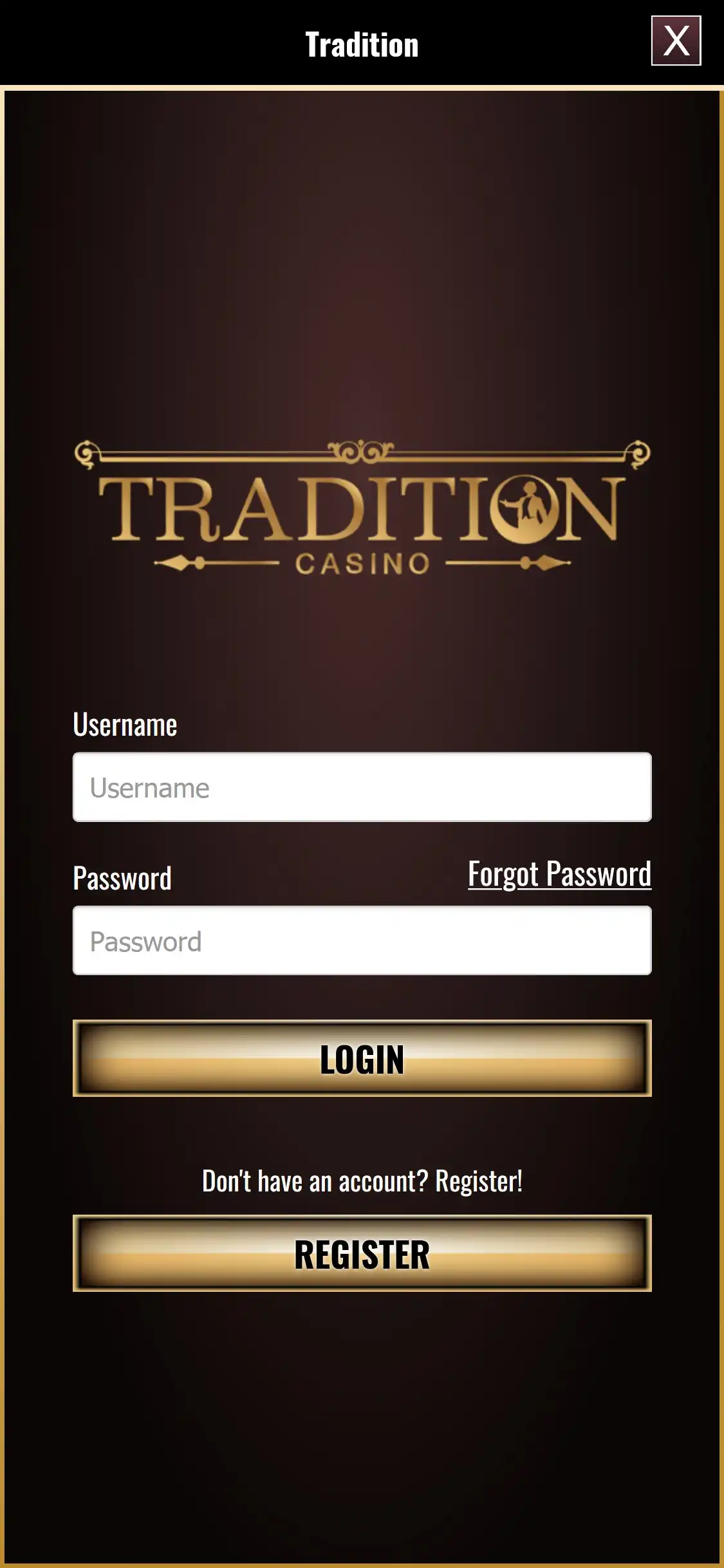 Tradition Casino Mobile Login Review