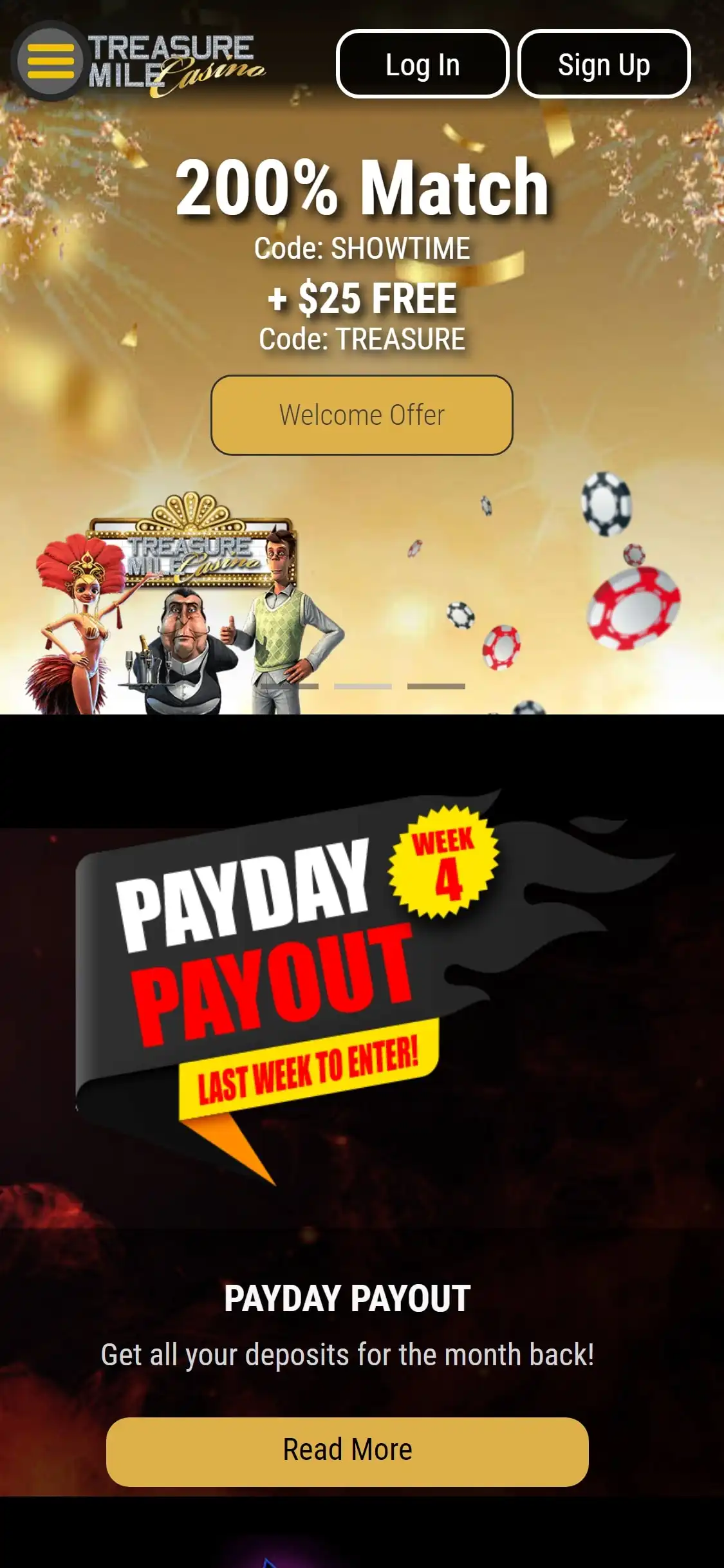 Treasure Mile Casino Mobile No Deposit Bonus Review