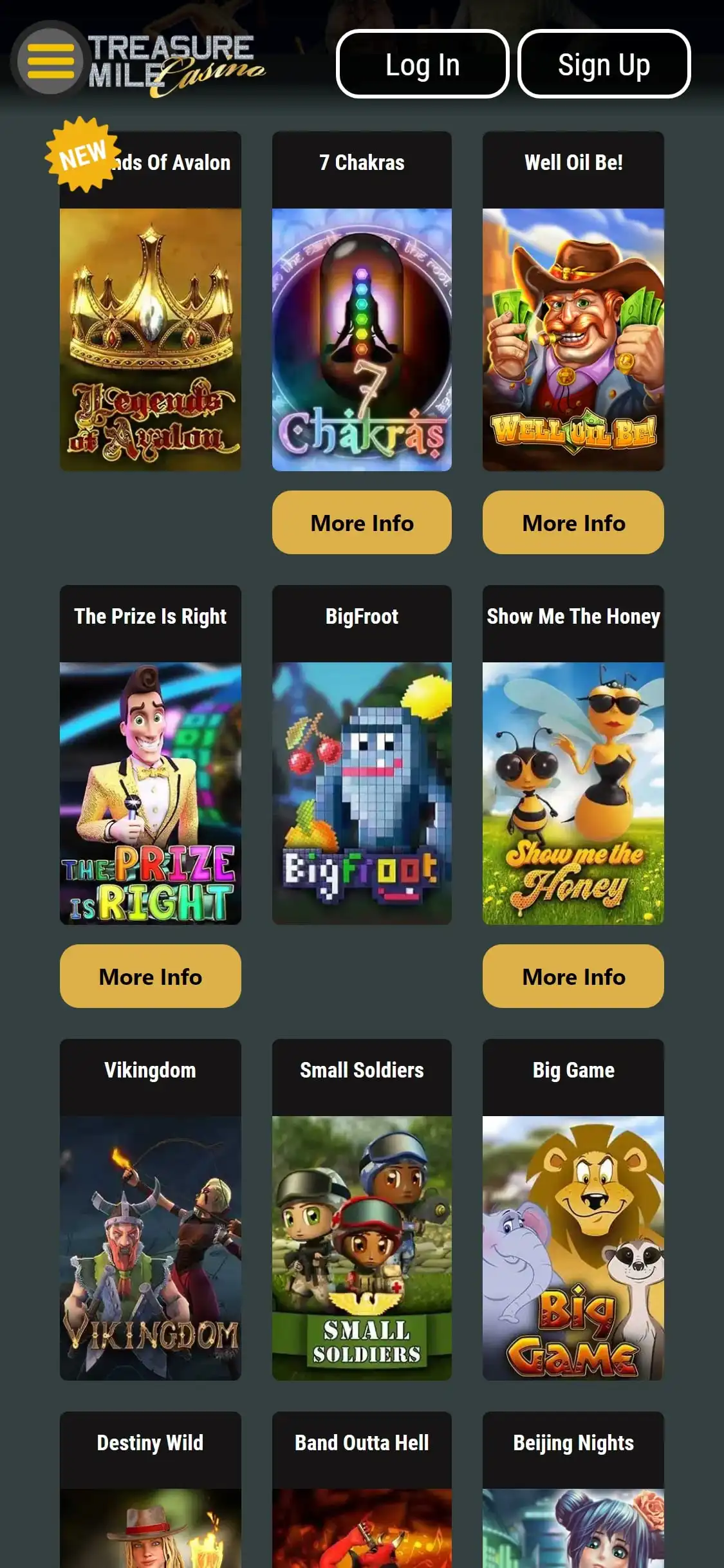 Treasure Mile Casino Mobile Games Review