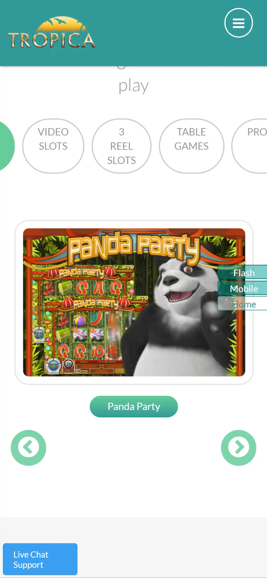 Tropica Casino Mobile Games Review