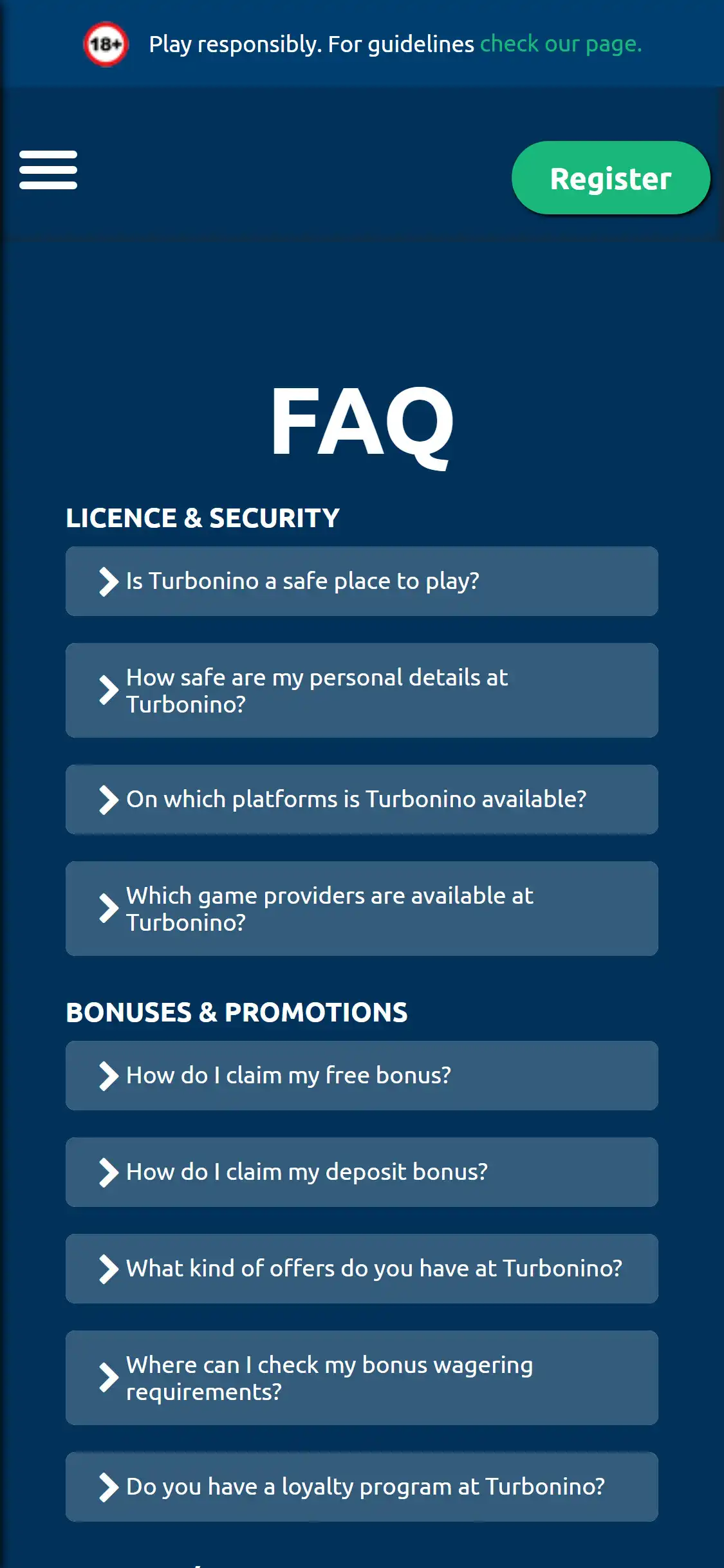 Turbonino Mobile Support Review