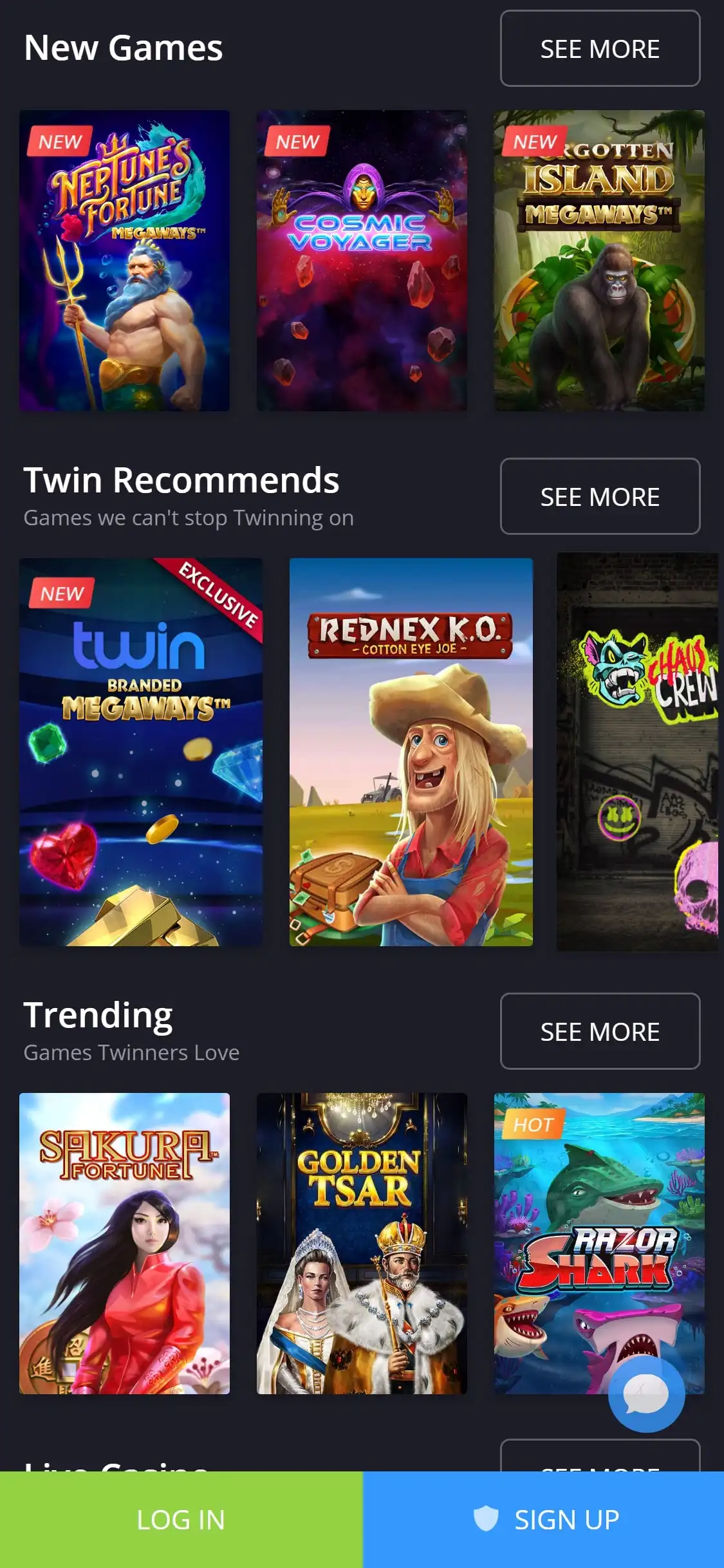Twin Casino Mobile Games Review