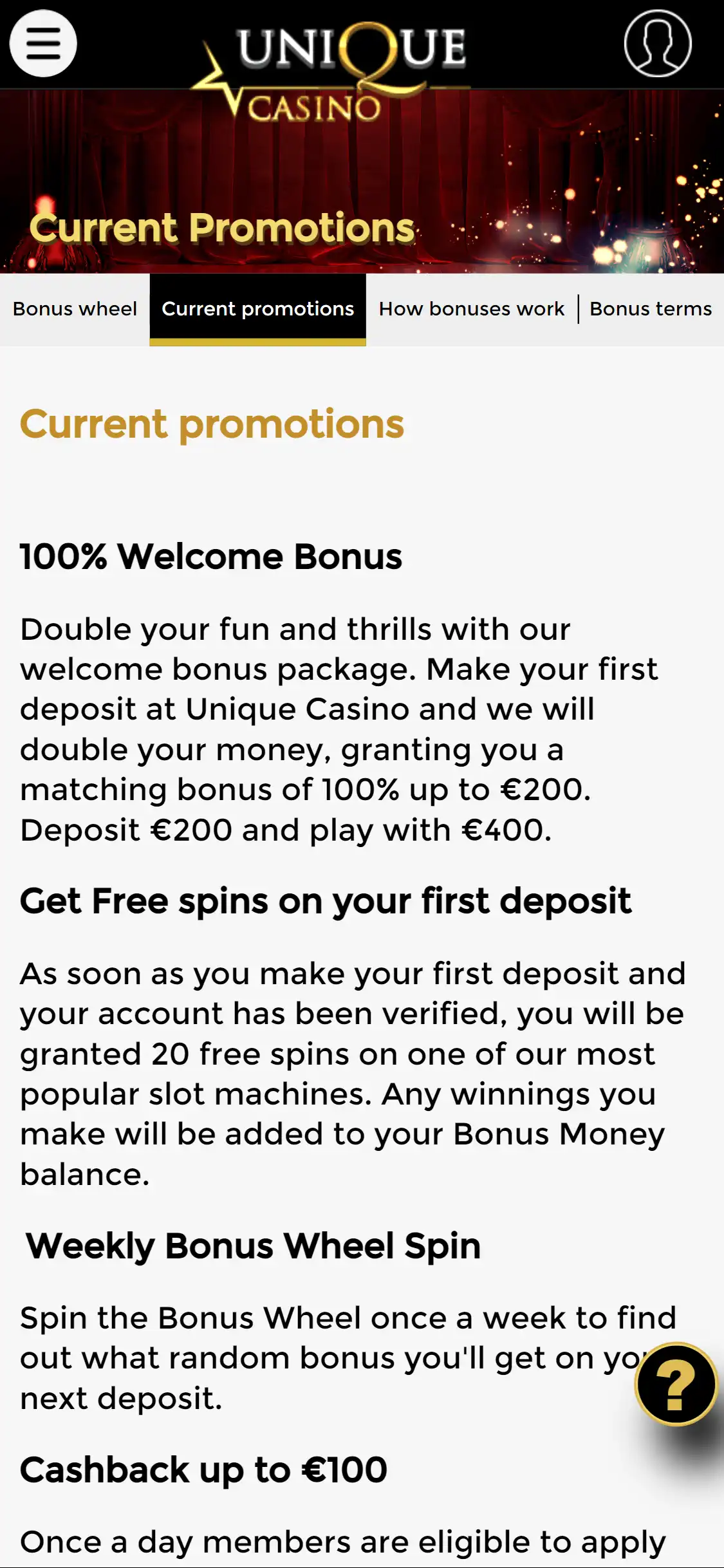 Unique Casino Mobile No Deposit Bonus Review