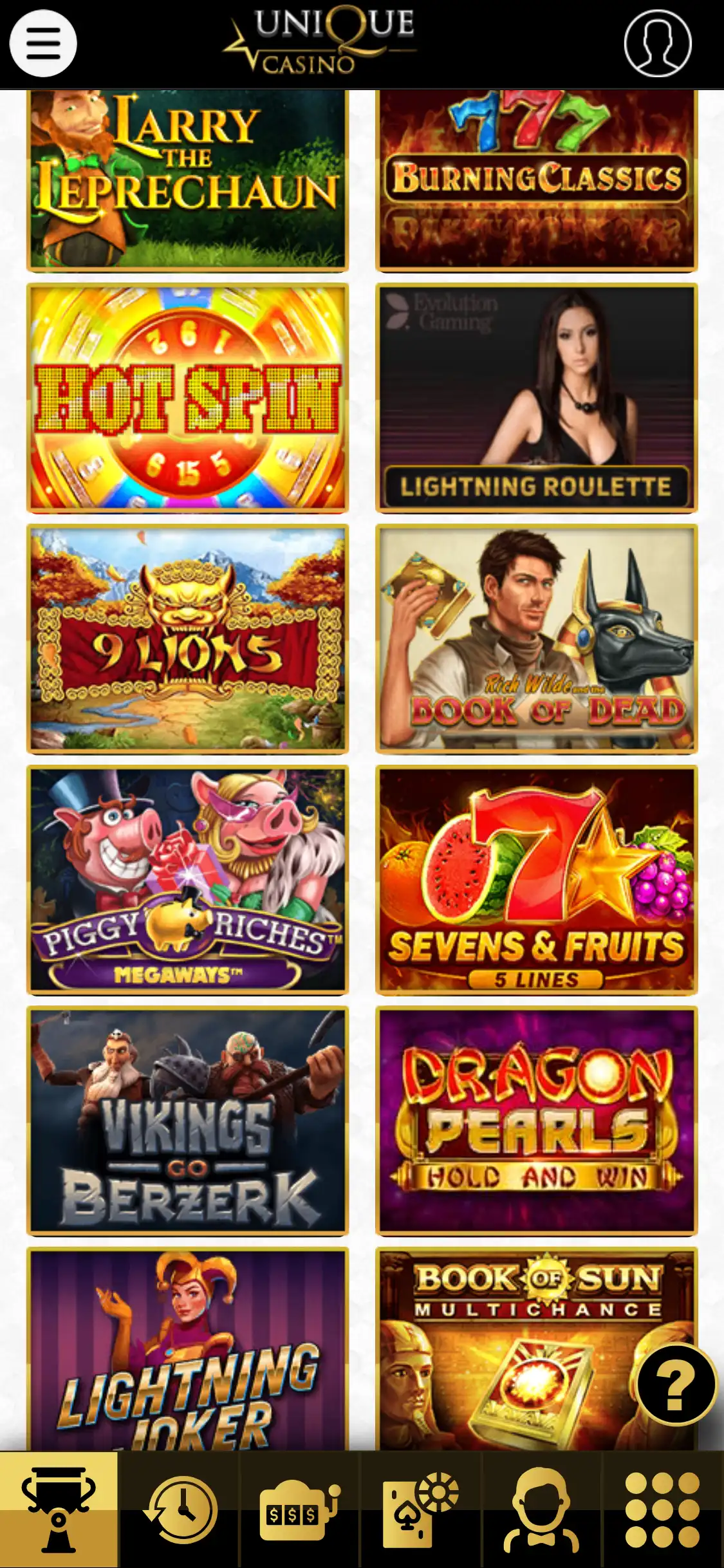 Unique Casino Mobile Games Review