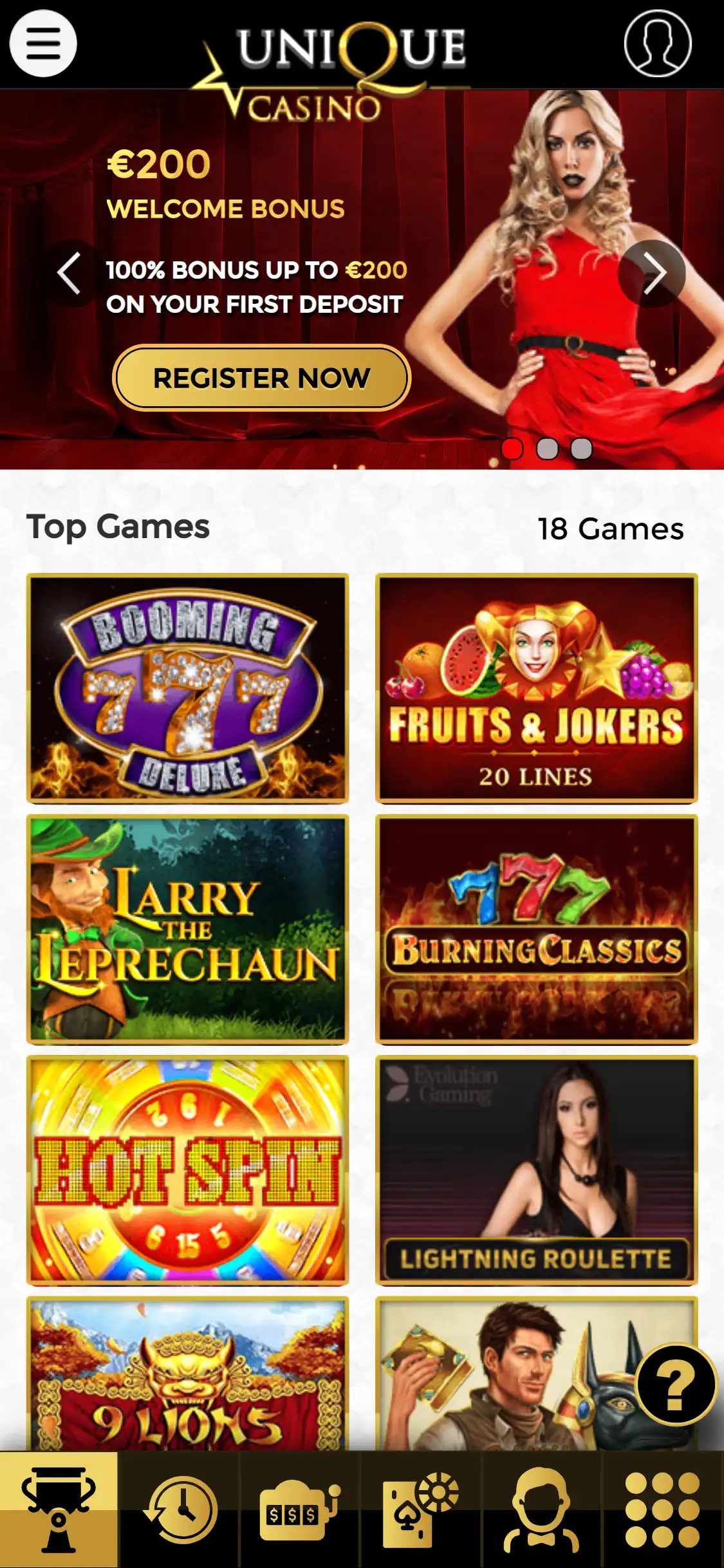 Unique Casino Mobile Review