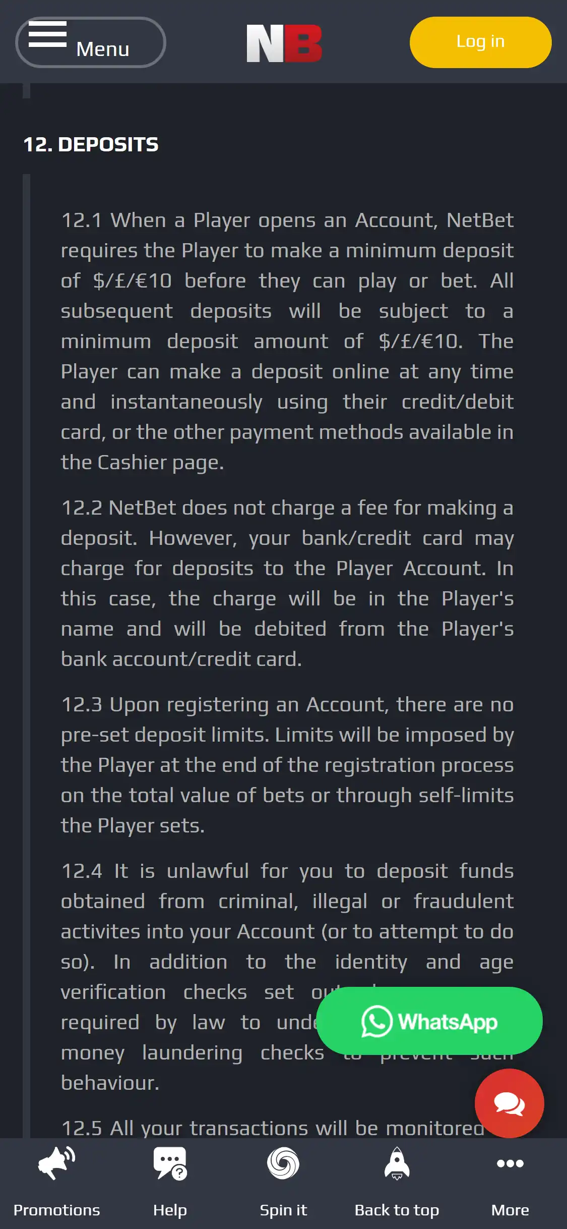 NetBet Vegas Casino UK Mobile Payment Methods Review