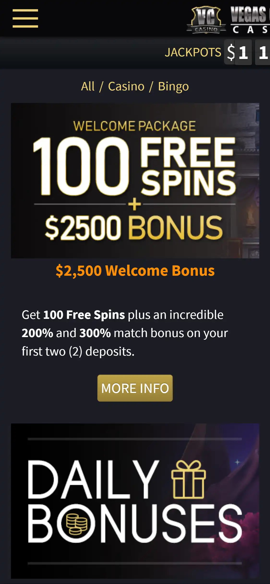 Vegas Crest Casino Mobile No Deposit Bonus Review