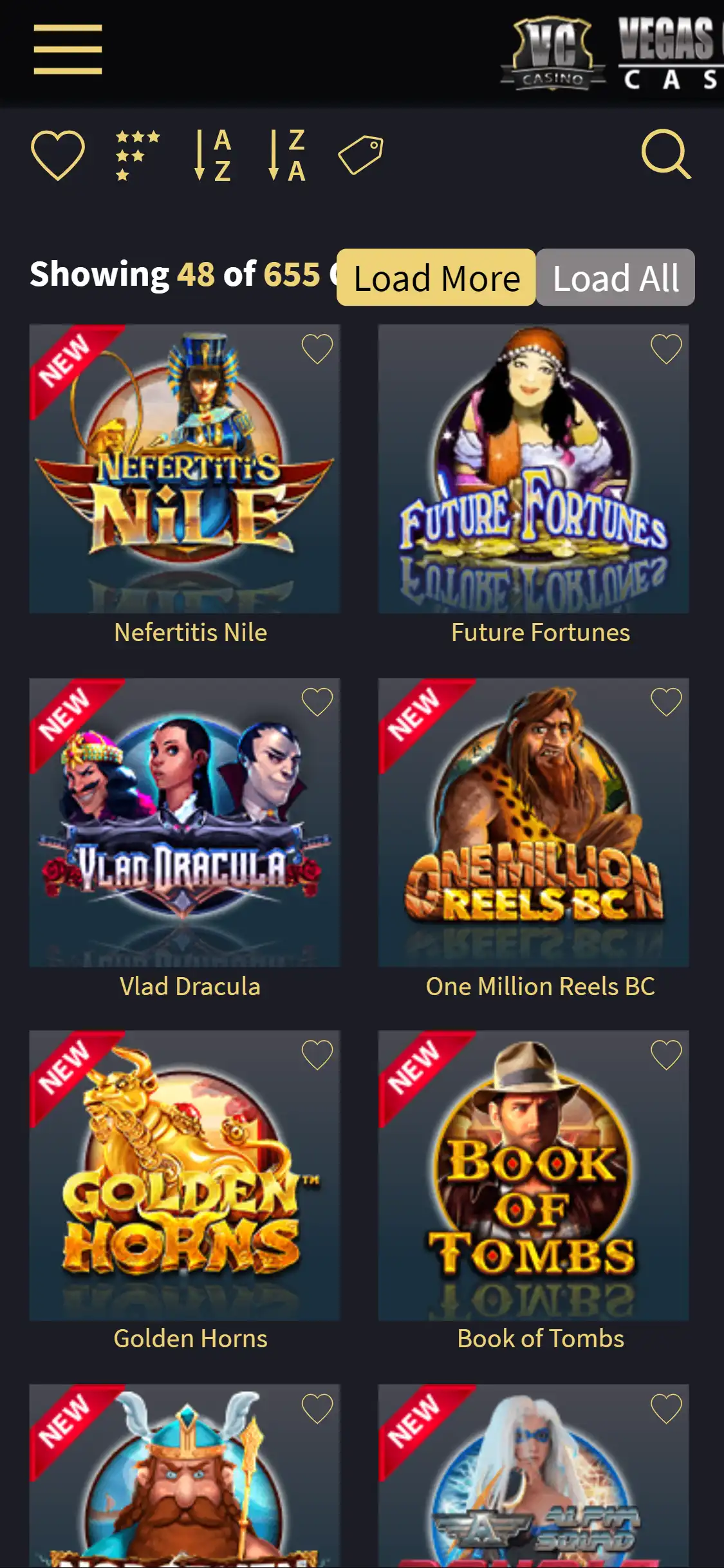 Vegas Crest Casino Mobile Games Review