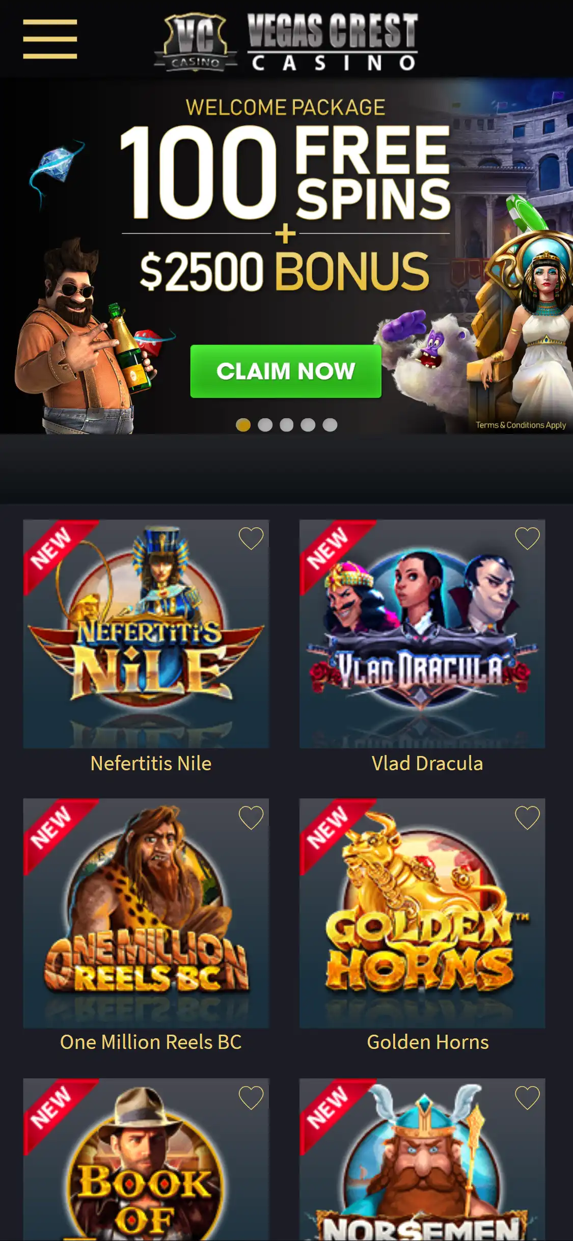 Vegas Crest Casino Mobile Review