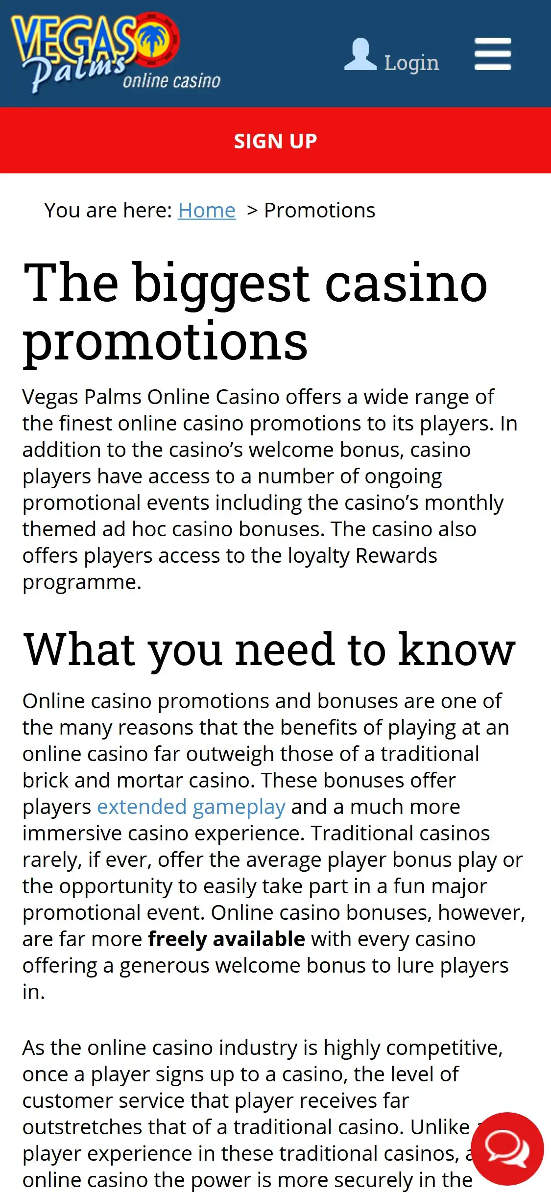Vegas Palms Casino Mobile No Deposit Bonus Review