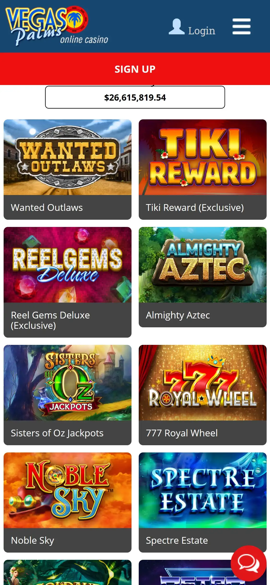 Vegas Palms Casino Mobile Games Review