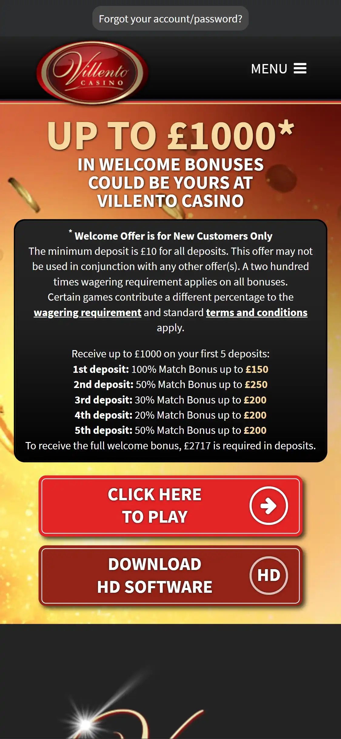 Villento Casino Mobile Review