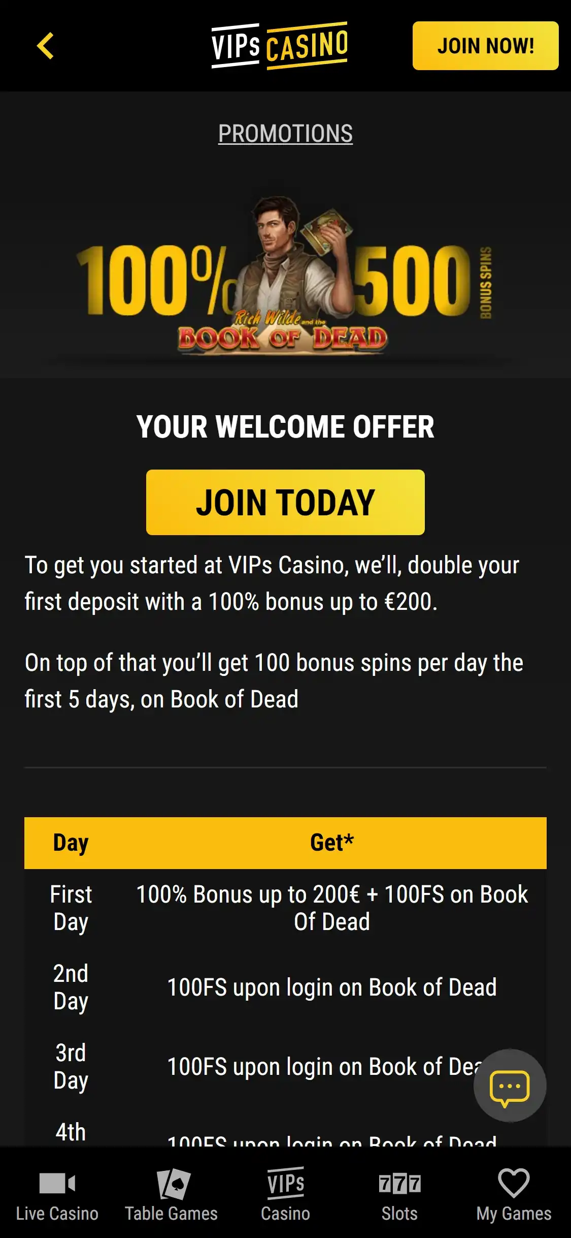 VIPs Casino Mobile No Deposit Bonus Review