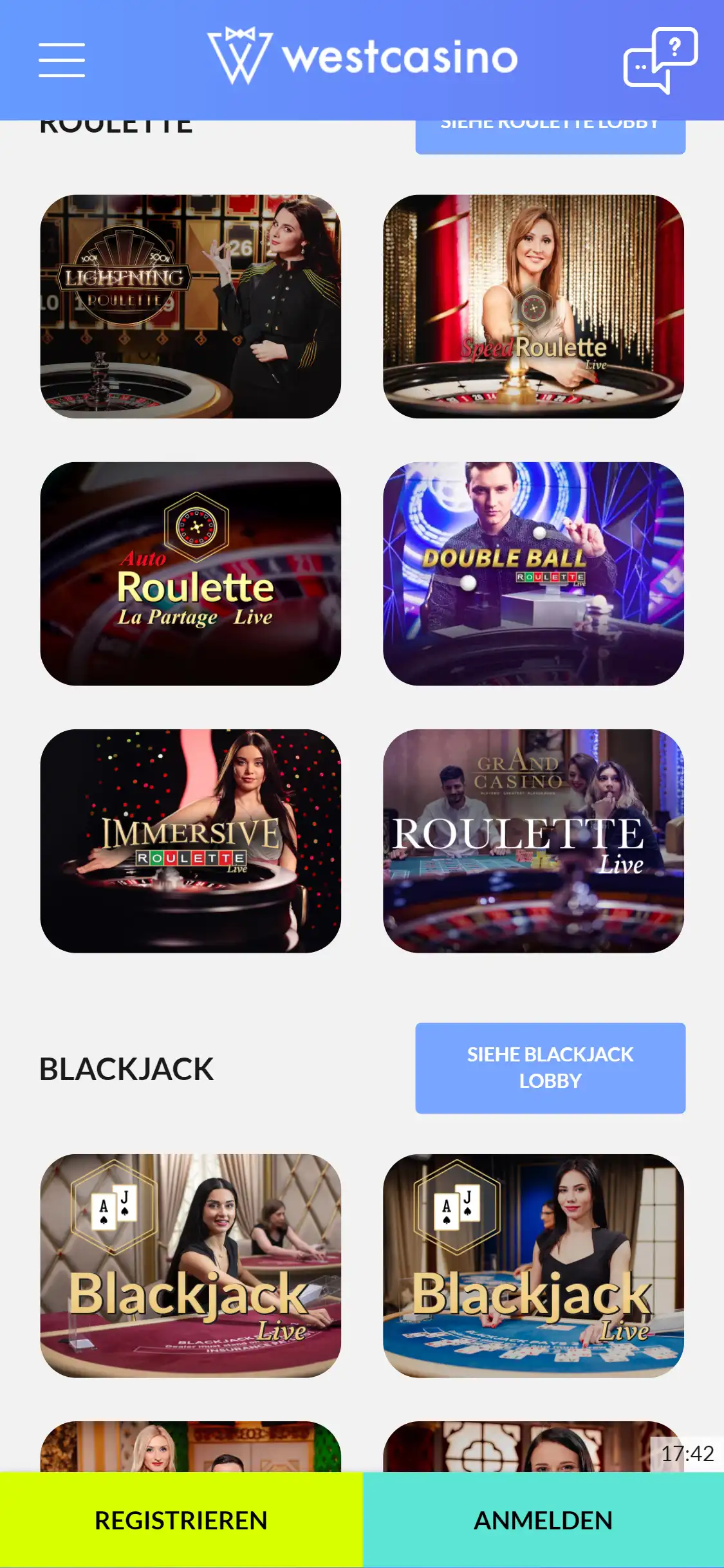 WestCasino Mobile Live Dealer Games Review