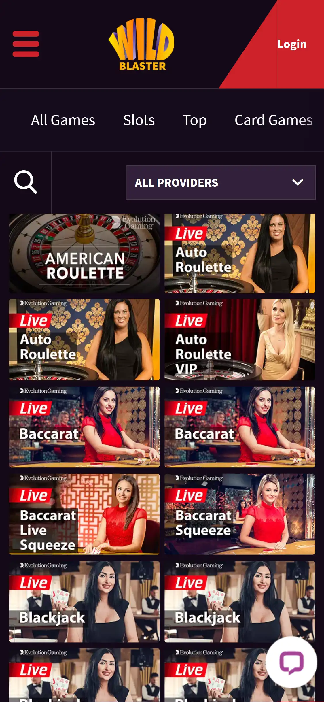 Wild Blaster Casino Mobile Live Dealer Games Review