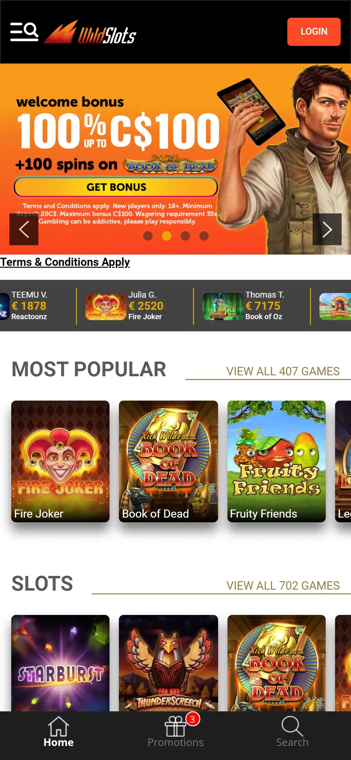 WildSlots Casino Mobile Review