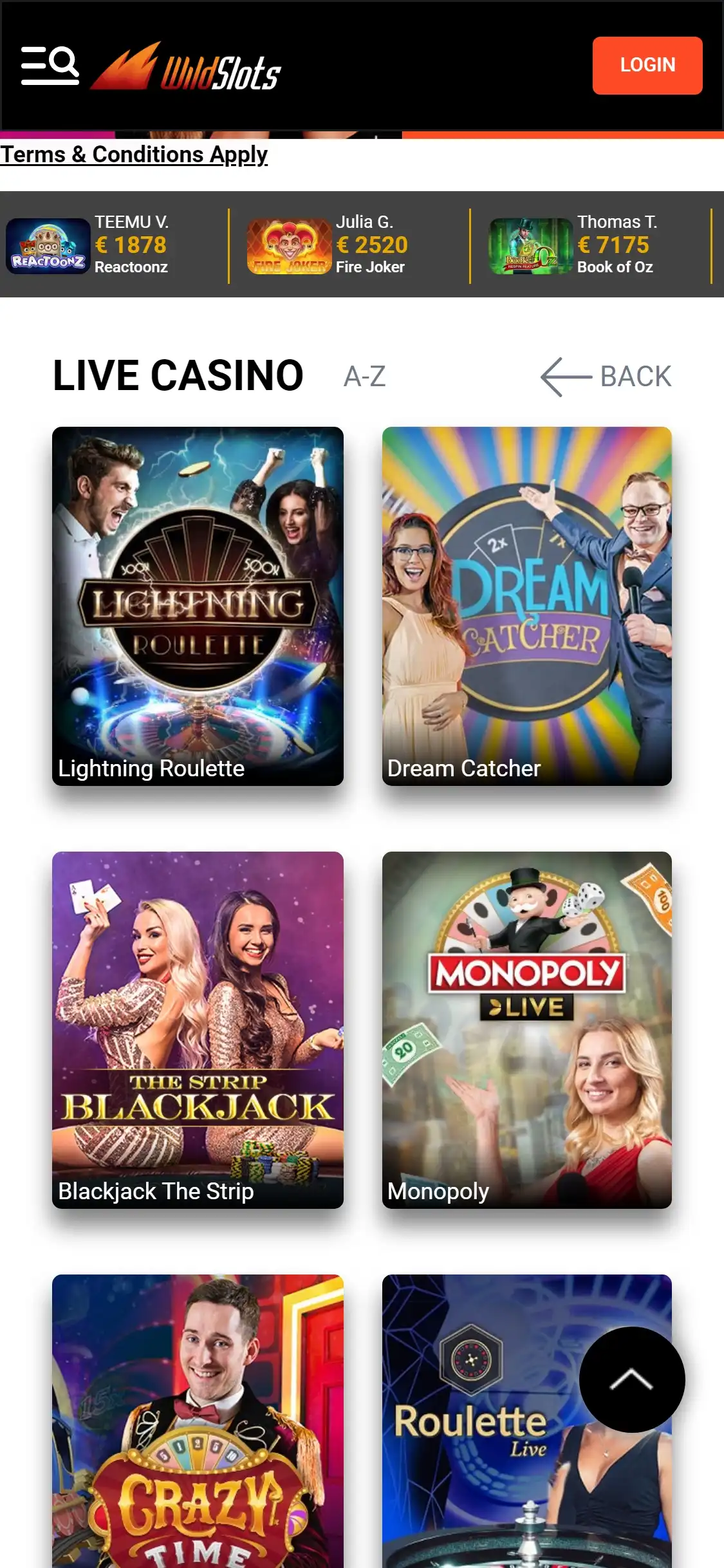 WildSlots Casino Mobile Live Dealer Games Review