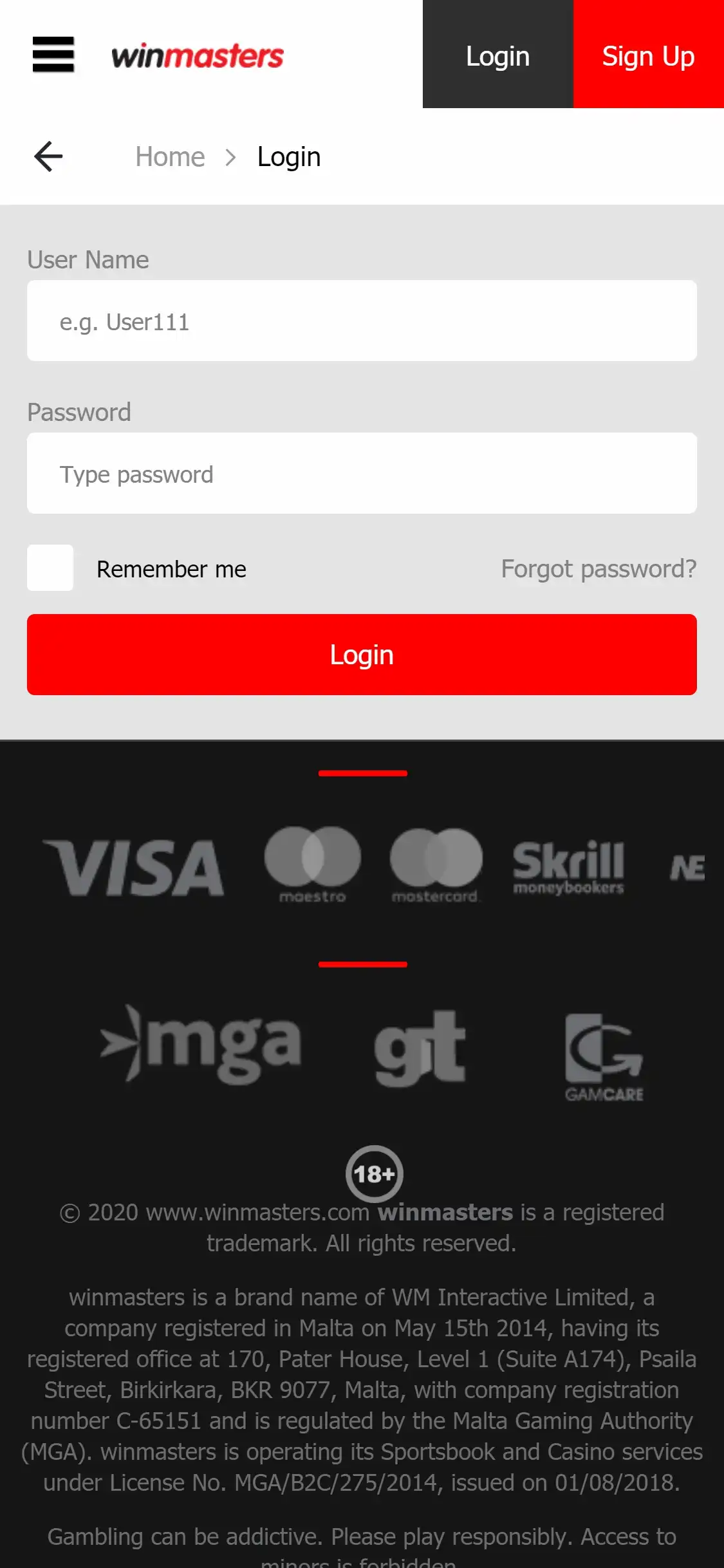 Win Masters Casino Mobile Login Review
