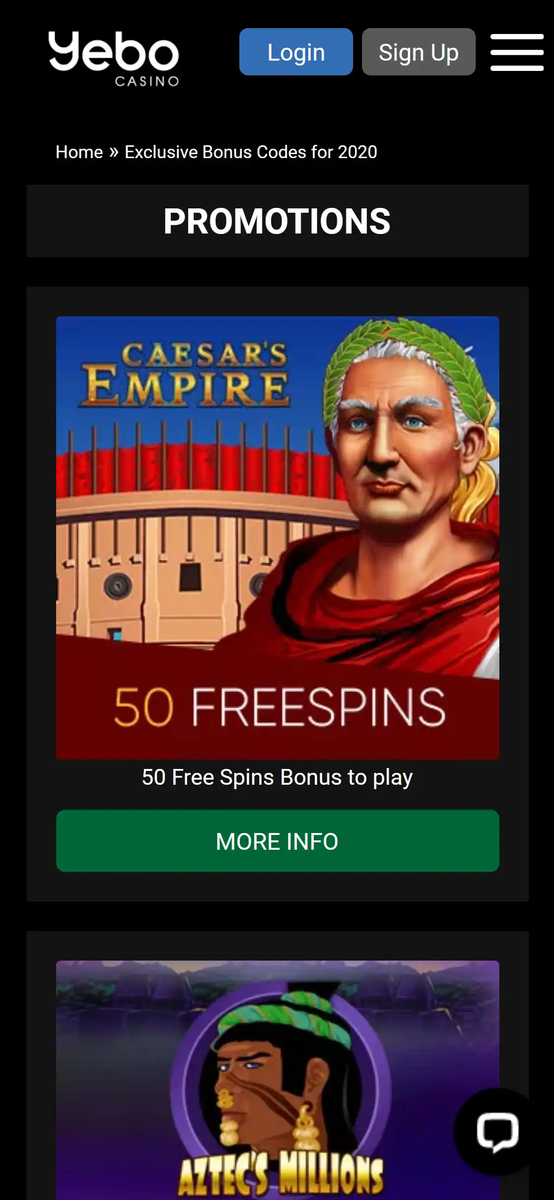 Yebo Casino Mobile No Deposit Bonus Review