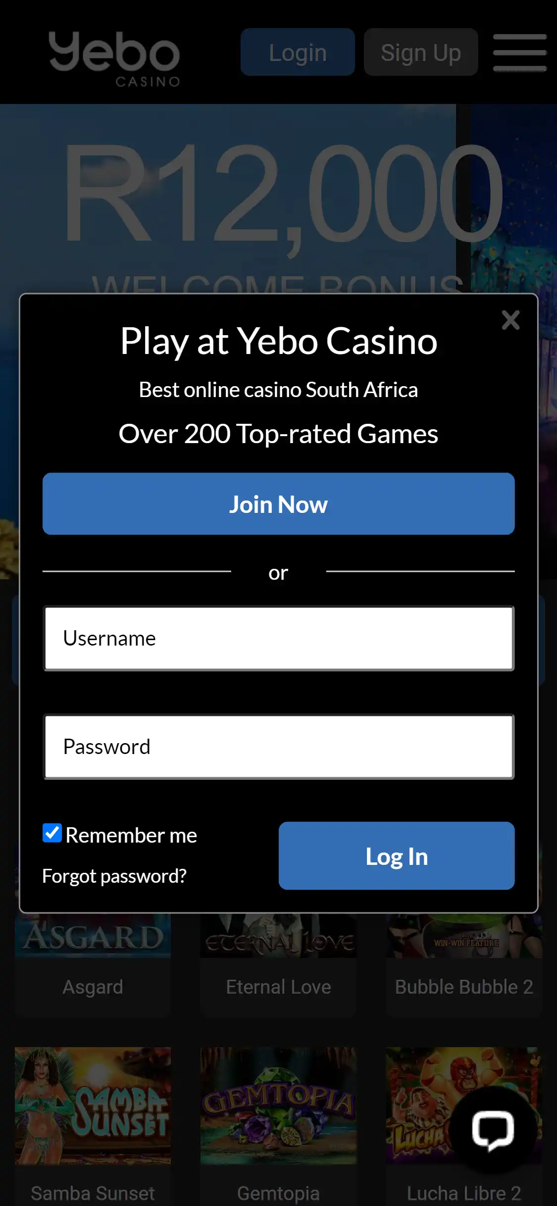 Yebo Casino Mobile Login Review