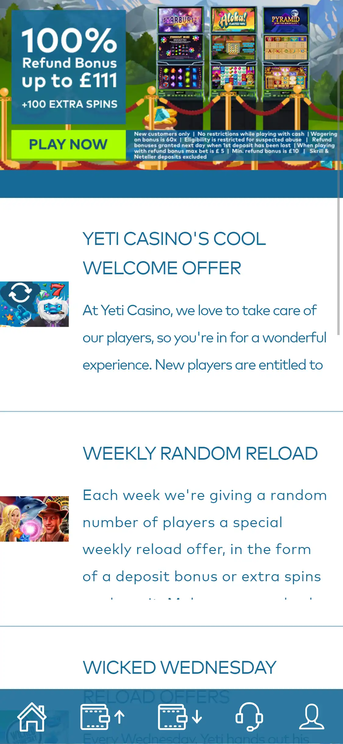 Yeti Casino Mobile No Deposit Bonus Review