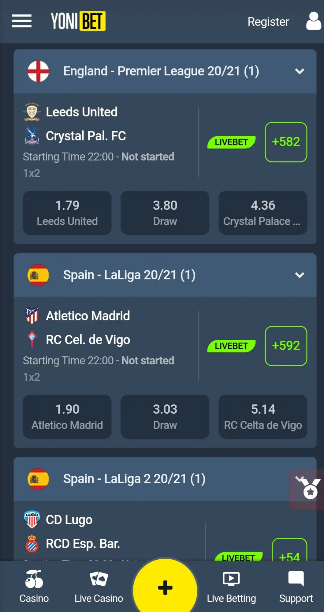 Yonibet Casino Mobile Betting Review