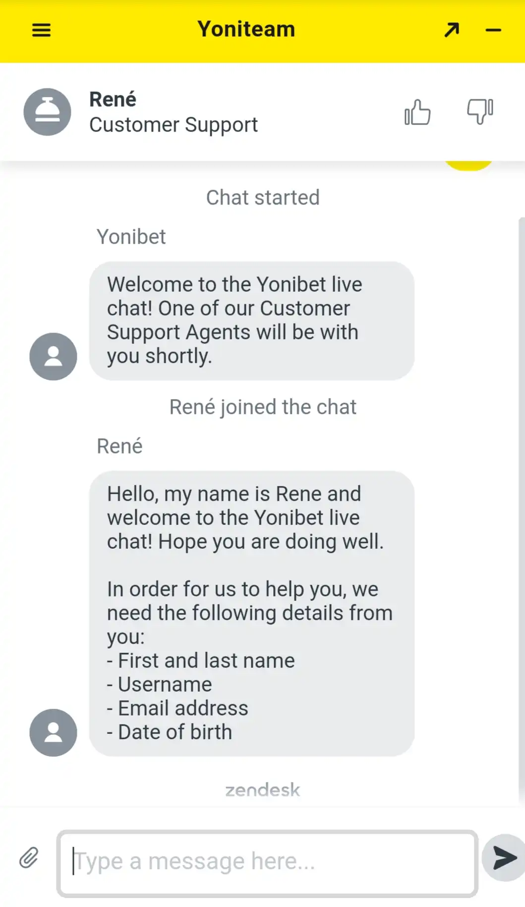 Yonibet Casino Mobile Support Review