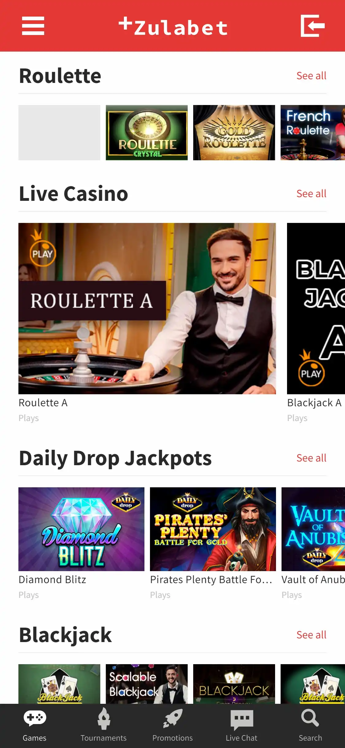 Zulabet Casino Mobile Games Review